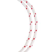 Koch Industries Diamond Braid Poly Rope White / Red, #8 1/4 X 50 FT, 5240825