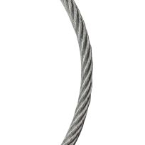 Koch Industries Cable Galvanized, Zinc Plated, 7x19,  1/4 IN, A41212, 20 FT