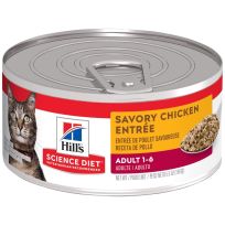 Hill's Science Diet Adult 1-6 Savory Chicken Entre Canned Cat Food, 4534, 5.5 OZ Can