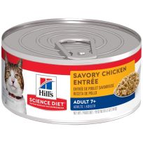 Hill's Science Diet Adult 7+ Savory Chicken Entre Canned Cat Food, 4541, 5.5 OZ Can