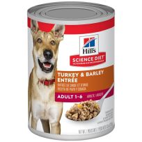 Hill's Science Diet Adult 1-6 Canned Dog Food, Turkey & Barley Entre, 7038, 13 OZ Can