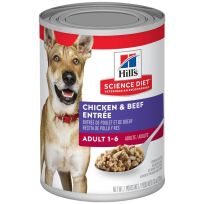 Hill's Science Diet Adult 1-6 Canned Dog Food, Chicken & Beef Entre, 7040, 13 OZ Can