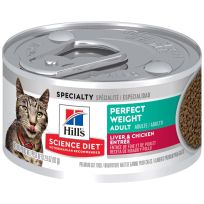 Hill's Science Diet Adult Perfect Weight Liver & Chicken Entre Canned Cat Food, 2974, 2.9 OZ Can