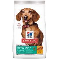 Hill's Science Diet Adult Small & Mini Breed Perfect Weight Chicken Recipe Dry Dog Food, 3821, 4 LB Bag