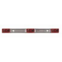 Optronics Red Surface Mount Identification Light Bar with Stainless Steel Base, MC97RK