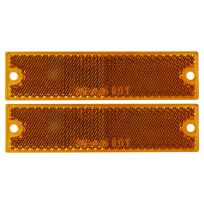 Optronics Yellow Thinline Rectangular Reflectors; Adhesive / Screw Mount, RE15AK