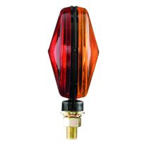 Optronics Round Dual Yellow / Red Stop / Turn / Tail Pedestal Mount Light; Self Grounding, ST52RA