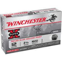 Winchester 12 Gauge - Rifled Slug Hollow Point Ammo, 5-Round, X12RS15