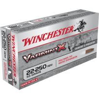 Winchester 22-250 REM - 55 Grain Polymer Tip Rapid Expansion Ammo, 20-Round, X22250P