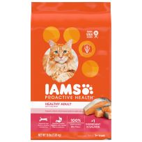 IAMS Adult Healthy Dry Cat Food with Salmon Cat Kibble, 10178714, 16 LB Bag