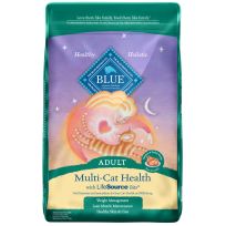 Blue Multi Cat Natural Adult Dry Cat Food with Chicken & Turkey, 800302, 15 LB Bag