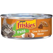 PURINA Friskies Pate Liver & Chicken Dinner Cat Food, 5.5 OZ Can