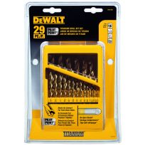 DEWALT Titanium Pilot Point Drill Bit Set, 29-Piece, DW1369