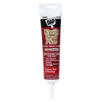 DAP Kwik Seal Plus Kitchen & Bath Adhesive Sealant, 7079818546, Clear, 5.5 OZ