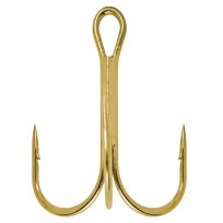 South Bend Gold Treble Hooks, Size 18, 4-Pack, 296269