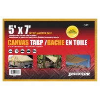 Erickson Canvas Tarp, 57070, 5 FT x 7 FT