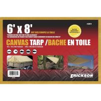 Erickson Canvas Tarp, 57071, 6 FT x 8 FT