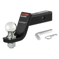 Curt Manufacturing Loaded Ball Mount with 2-5/16 Inch Ball (2 Inch Shank, 7,500 LB, 4 Inch Drop), 45042