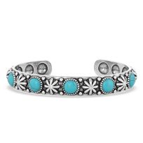 Montana Silversmiths Starlight Starbrite Stone Turquoise Silver Bracelet, BC5031