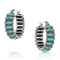 Montana Silversmiths Turquoise Run Earrings, ER4772