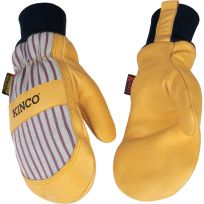 Kinco Men's Lined Premium Grain Pigskin Palm Mitt with Knit Wrist