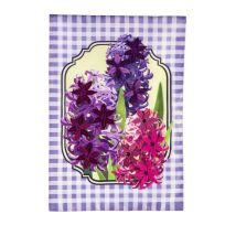 Evergreen Spring Hyacinths Garden Applique Flag, 169417