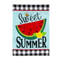 Evergreen Sweet Summer Watermelon Garden Applique Flag, 169152