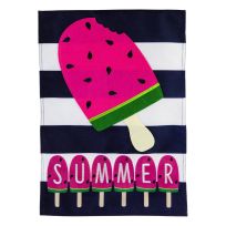 Evergreen Summer Melonsicle Garden Burlap Flag, 14B9854