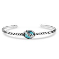 Montana Silversmiths World's Feather Turquoise Cuff Bracelet, BC5375