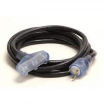 Century 5' 10/3 SJTW Generator Cord Lited Tri Tap/L5-30P Blk, D13015305, Black, 5 FT