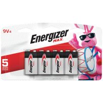 Energizer Max Alkaline Battery, 4-Pack, 522BP-4H, 9V