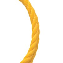 Koch Industries Poly Twisted Rope Yellow, 1/4 IN Diameter, 5000845, Bulk - Price Per Foot