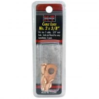 K-T Industries Cable Lug Size, 2-Pack, Copper, 2 Cable, 3/8 IN, 2-2344