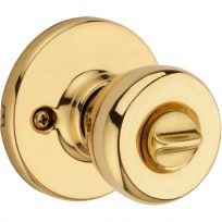 Kwikset Polo Bed / Bath Knob, 93001-873, Polished Brass