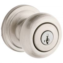 Kwikset Polo Keyed Entry Knob, 94002-826, Satin Nickel