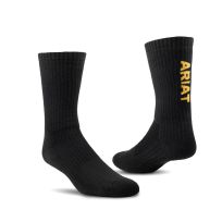 Ariat Men's Cotton Crew Work Socks, 3-Pack