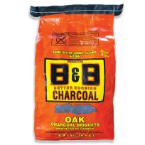 B&B Charcoal Better Burning All Natural Oak Briquets, 00073, 8.8 LB
