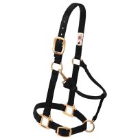 Weaver Equine Original Adjustable Nylon Horse Halter, 35-1030-BK, Black