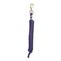 Weaver Equine Poly Lead Rope with a Solid Brass #225 Snap, 35-2100-S12, Purple, 5/8 IN x 10 FT