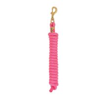 Weaver Equine Poly Lead Rope with a Solid Brass #225 Snap, 35-2100-S38, Diva Pink, 5/8 IN x 10 FT