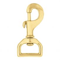 Weaver Equine #17 Flat Swivel Snap, Solid Brass, BC00017-SB-1, 1 IN