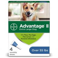 Advantage II Topical Flea Treatment for X-Large Dogs Over 55 LB, 4-Doses, 9203052