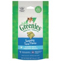 Greenies Adult Natural Dental Care Cat Treats, Tempting Tuna Flavor, 10205269, 2.1 OZ Pouch