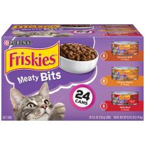 PURINA Friskies Meaty Bits Cat Food, 24-Pack, 5.5 OZ Can