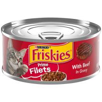 PURINA Friskies Prime Filets With Beef In Gravy Cat Food, 5.5 OZ Can