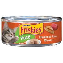 PURINA Friskies Pate Chicken & Tuna Dinner Cat Food, 5.5 OZ Can