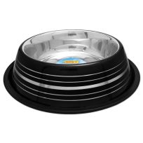 Ruffin' It Stainless Steel Bowl Black/Stripes, 7N19234