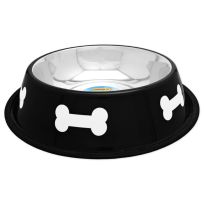 Ruffin' It Stainless Steel Bowl Black/Bones, 7N19266