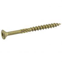 Power Pro Premium Exterior Wood Screws, Star Drive, 1 LB Box, 48594, #8 x 1-1/4 IN