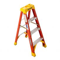 Werner Type IA Fiberglass Step Ladder, 6204, 4 FT